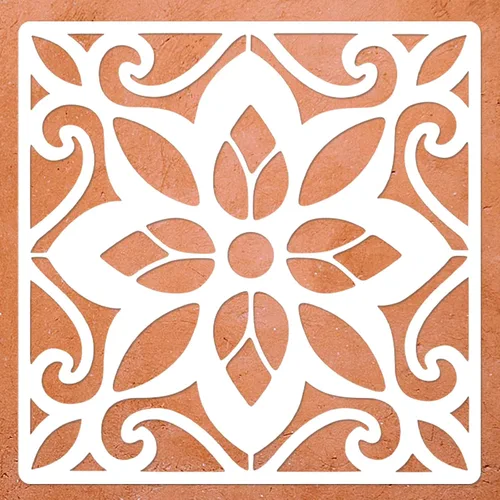 Miniatura 13 de Plantillas grandes para azulejos de piso, 2 plantillas de pared mexicanas reutilizables de 12 x 12 pulgadas para pintar pisos, paredes, azulejos