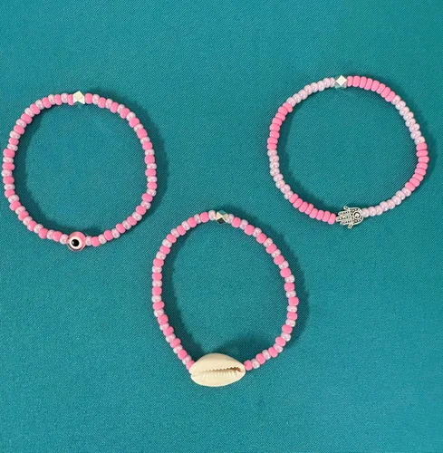Miniatura 44 de 3 pcs Ilde Cowrie seashell Evil Eye Hamsa Hand Orisha Santeria Pulseras Bracelet Set