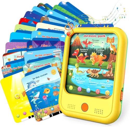 Miniatura 8 de Qiaojoy Tableta de aprendizaje para niños, almohadilla de aprendizaje educativa para niños de 2 a 5 años para aprender alfabetos, números