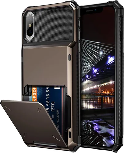 Miniatura 7 de Vofolen Funda para iPhone Xs Max, con ranura para identificación, tarjetero de crédito, resistente a los arañazos, de doble capa, protección contra