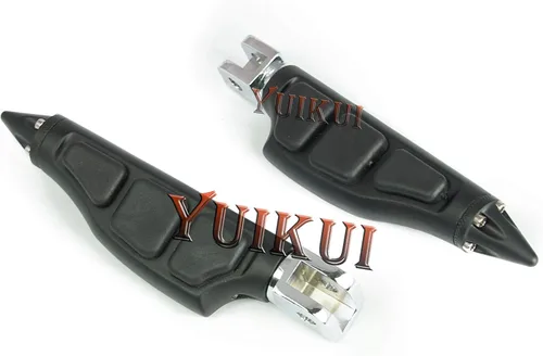 Miniatura 11 de Cromado o negro motocicleta Premium universal trasero pie clavija para pasajero con adaptadores de montaje macho para Honda VTX 1300 C/R/S/T Estilo2
