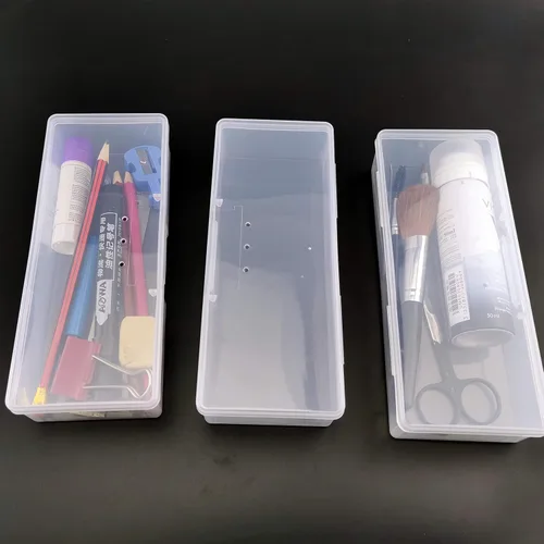 Miniatura 6 de Organizador de viaje para cosméticos de maquillaje, caja de lápices para brochas de papelería, píldoras, suplementos, portátil, 7.3 x 2.8 x 1.4