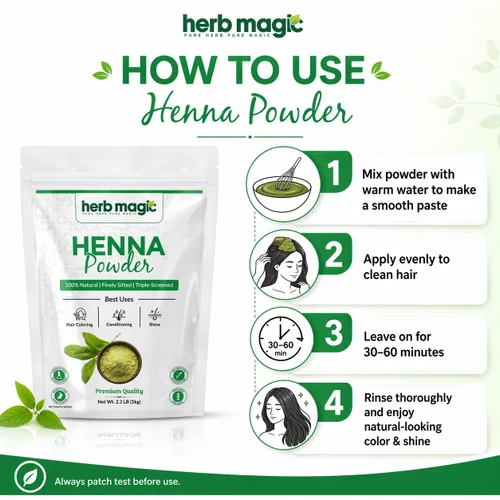 Miniatura 6 de Henna - Tinte en polvo para cabello de 2.2 libras (1 kilo), 100 % cobertura de canas, Lawsonia Inermis puro, rojo naranja natural, triple tamizado