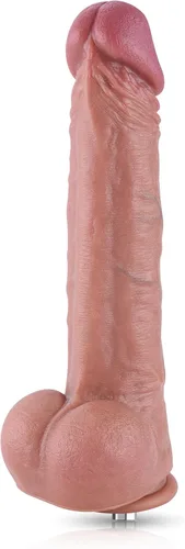 Miniatura 9 de Hismith Consolador ultra realista de doble densidad de 12.6 pulgadas, textura media, 9.4 pulgadas de longitud insertable con sistema KlicLok