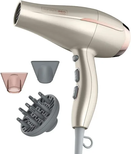 Miniatura 10 de INFINITIPRO de CONAIR - Secadora de pelo compacta sin encrespamiento, 2 veces más brillo, 3 veces más control de encrespamiento Rosa (Dusty Rose)