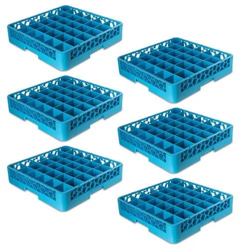 Miniatura 2 de Carlisle FoodService Products RG3614 OptiClean - Estante de vidrio con 36 compartimentos, compartimentos de 2.94 pulgadas, color azul (paquete de 6)
