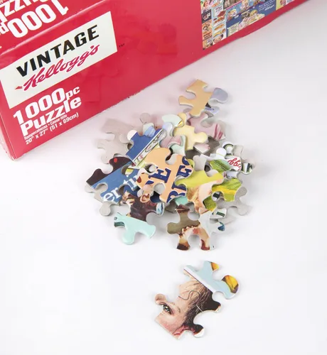 Miniatura 3 de KI Puzzles AZ-02573 - Rompecabezas de 1000 piezas para adultos, diseño retro de cereales, collage de anfitrionas felices, 27 x 20 pulgadas