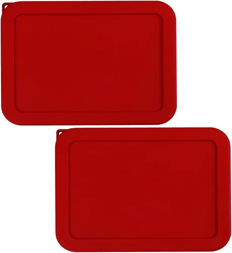 Miniatura 11 de Sophico Tapa de almacenamiento rectangular de silicona para 6 tazas de repuesto para cuencos de vidrio Pyrex 7211-PC, recipiente no incluido (MIX)