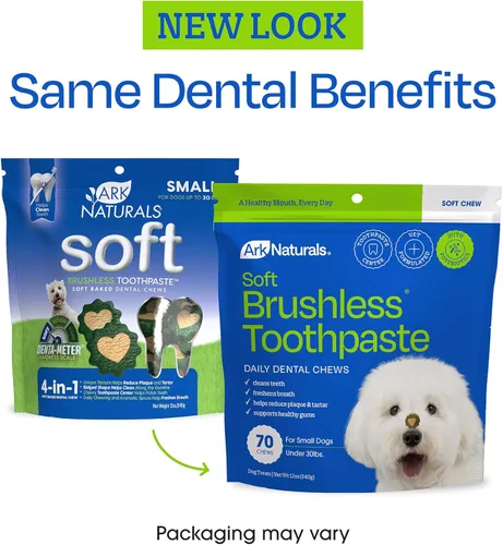 Miniatura 3 de Ark Naturals Pasta Dental Suave Sin Cepillo, Masticables Dentales para Perros de Razas Pequeñas, Refresca el Aliento, Textura Única Ayuda a Reducir