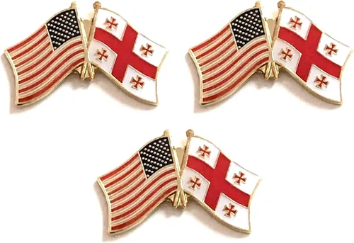 Miniatura 36 de 3 Pines de solapa con banderas de Estados Unidos y países internacionales, paquete de 3 pines dobles con diseño de banderas de Estados Unidos
