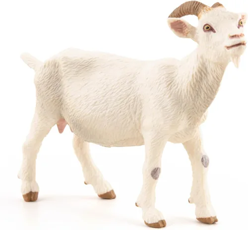 Miniatura 3 de Papo - Figura realista de cabra blanca - A partir de 3 años - Colección Farm Life - Animales educativos de granja - Juguete de idea de regalo