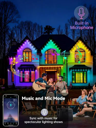 Miniatura 7 de Luces permanentes para exteriores de 300 pies, iluminación inteligente RGB para casa, IP67 impermeable LED luces exteriores con aplicación/control