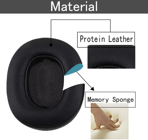 Miniatura 3 de Aiivioll Almohadillas de repuesto compatibles con auriculares JBL E55BT, almohadillas de piel sintética de proteína, almohadillas de repuesto