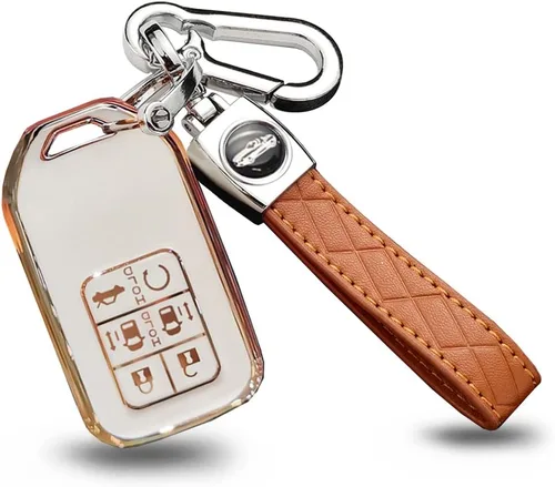 Miniatura 4 de ontto Funda para llave Honda Elysion 2022 de protección completa TPU Key Case Beige 5 botones, Beige
