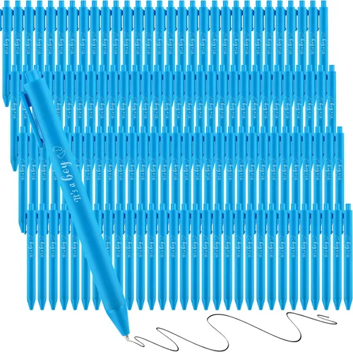 Miniatura 10 de Mototo 60 bolígrafos para baby shower, regalo de fiesta de bebé, bolígrafo azul retráctil con tinta negra para niños, invitados, profesores