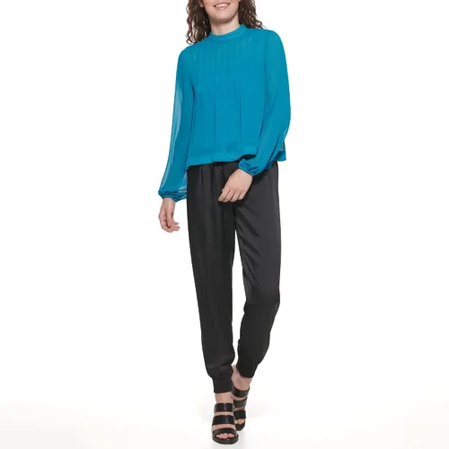 Miniatura 2 de DKNY Camiseta deportiva corta de manga larga sin esfuerzo para mujer