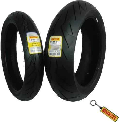 Miniatura 16 de Pirelli Diablo Rosso III 110/70ZR17 54W - Neumático delantero de motocicleta de alto rendimiento, duradero y confiable para bicicletas deportivas