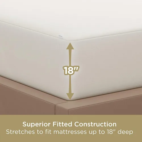 Miniatura 5 de AllerEase - Cubrecolchón impermeable de 100 % algodón orgánico cultivado en la parte superior, tamaño California King, relleno hipoalergénico, tela