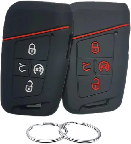 Miniatura 7 de REPROTECTING Funda de Goma de Silicona para Llavero Compatible con VW Volkswagen Atlas Golf Alltrack Jetta Passat Tiguan Taos 2018-2025