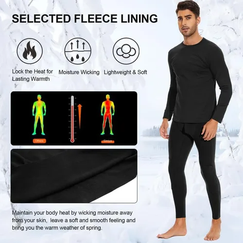 Miniatura 2 de SIMIYA Ropa interior térmica para hombre, ropa interior térmica ultra suave para hombre
