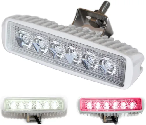 Miniatura 8 de Wave One Marine Luz LED de doble color para esparcidor de barcos, cubierta de luz de inundación, accesorios y soporte inoxidable IP68, impermeable