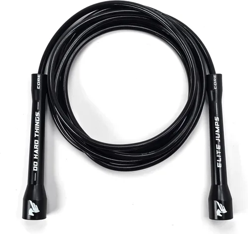 Elite Jumps - Cuerda de saltar ajustable – Cuerda de entrenamiento de PVC de 0.236 pulgadas para fitness y cardio, cuerda de saltar para interiores