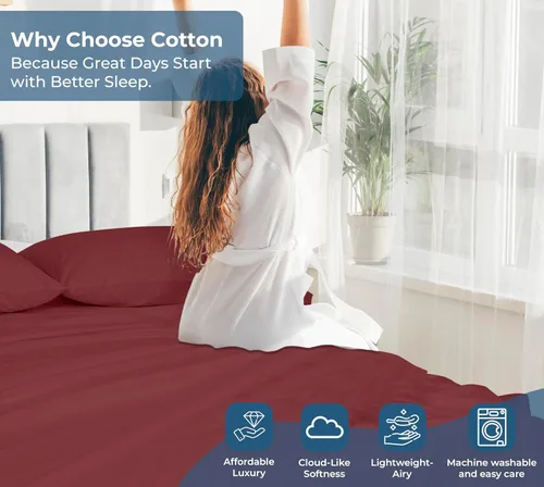 Miniatura 101 de Royale Linens Sábana encimera de tamaño individual XL 100% Algodón Orgánico – Super suave – Sábanas superiores de percal – Sábana encimera