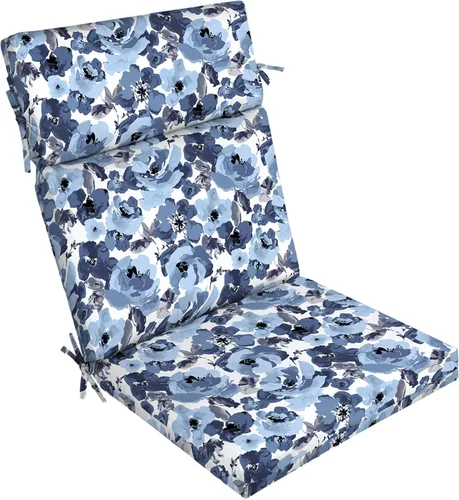 Miniatura 21 de Arden - Cojín para silla de exterior, 21 x 20 pulgadas, resistente a la lluvia, resistente a la decoloración, 20 x 21 pulgadas, Palmira Paisley azul