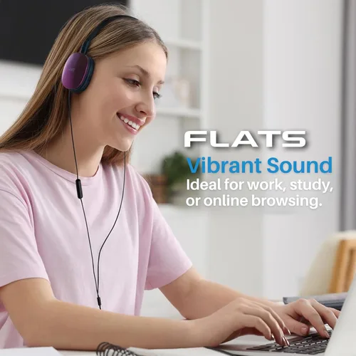 Miniatura 4 de JVC Auriculares planos con cable – Diseño plegable plano – Controlador de 1.181 in para un sonido potente – Almohadillas suaves para mayor comodidad