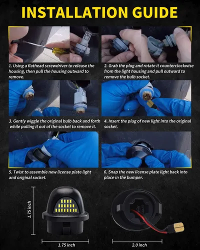 Miniatura 7 de Luces LED blancas para placa de matrícula con tubo de neón OLED rojo de repuesto para parachoques trasero, compatible con Ford F150 F250 F350 Super
