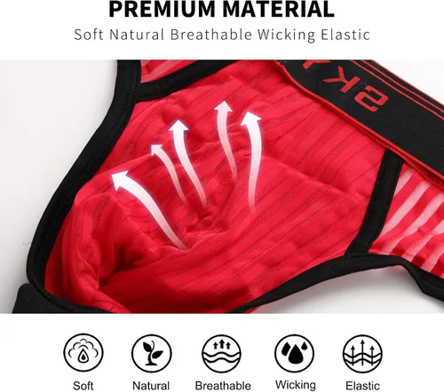 Miniatura 63 de SKYSPER Jock Strap Athletic Supporter para hombres Sexy Jockstrap Ropa interior masculina