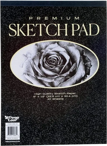 Cuaderno de bocetos de alta calidad, 9 x 12 pulgadas, 40 hojas por libro, excelente para lápiz, pastel, carbón y crayón de Northland Wholesale. (1