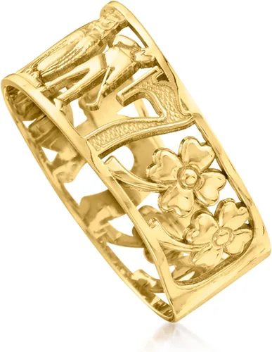 Miniatura 4 de Ross-Simons Anillo de la buena suerte de oro amarillo de 14 quilates. Talla 5, Oro, no conocido