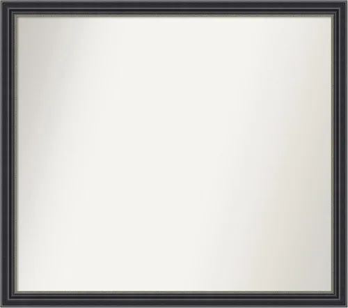 Miniatura 352 de Amanti Art Espejo de baño negro para sobre fregadero, 22 x 22 pulgadas, espejo de tocador cuadrado estrecho negro Avon, marco de madera casual