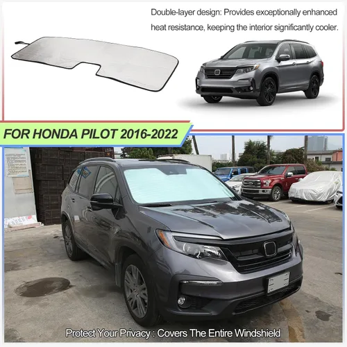Miniatura 4 de Parasol para parabrisas para Honda Pilot 2016-2022/Ridgeline 2017-2025/Passport 2019-2025, parasol plegable para ventana delantera, protector solar