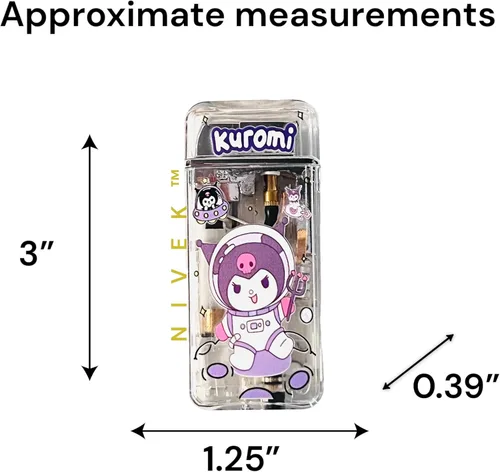 Miniatura 4 de NIVEK Luz LED Cool Transparente Encendedor Que Brilla En La Oscuridad Iluminación Gatito KT Gato Kulomi Carácter Japonés Kawaii Llama Rosa