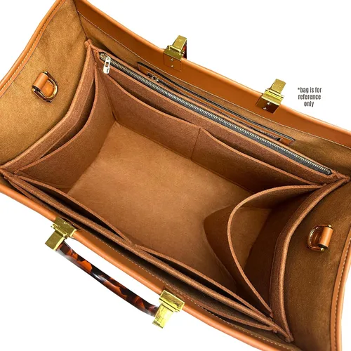 Miniatura 8 de Sunshine Tote Organizer Insert, Sunshine Shopper Medium Insert, Mini Sunshine Large Organizer, Handmade 3mm Premium Felt Snug Sturdy Gold Zipper