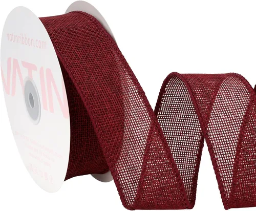 Miniatura 5 de VATIN Cinta de Arpillera con Alambre Azul Bebé de 1-1/2 pulgadas X 10 Yardas, Cinta de Tela para Manualidades para Decoraciones de Fiestas, Lazo