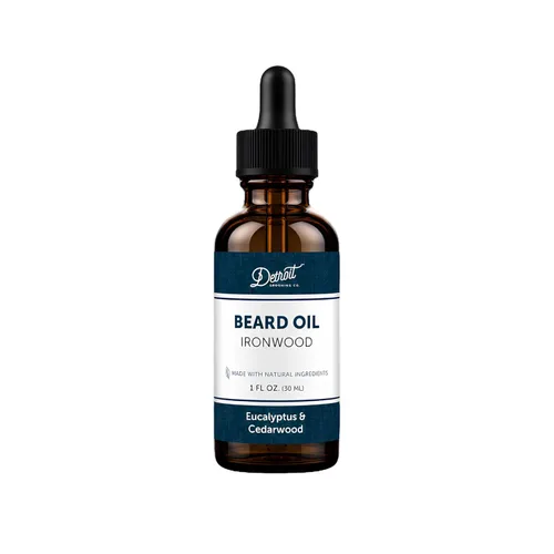 Miniatura 15 de Detroit Grooming Co. Aceite para barba Fórmula hidratante y nutritiva con vitamina E Cereza y tabaco • Traverse City (1 oz)
