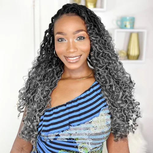 Miniatura 59 de Fulcrum Goddess Locs Cabello de Ganchillo de 10 Pulgadas, 8 Paquetes Nuevo Locs Sintéticos de Ganchillo para Mujeres Negras, Locs de Ganchillo