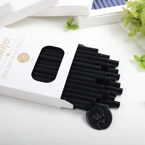 Miniatura 4 de 52 barras de cera de sellado negra, pistola de pegamento para sello de cera, cera de sellado premium para sello de sobre, letras de sobre, adhesivo