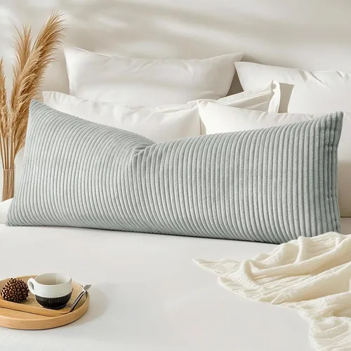 Miniatura 27 de Artscope Fundas de Almohada de Pana a Rayas Acogedoras Súper Suaves Decorativas Cuadradas Fundas de Cojín para Sofá Sillón Dormitorio Decoración
