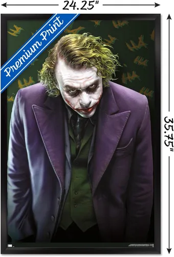 Miniatura 3 de Trends International DC Comics - Póster de pared The Joker - The Dark Knight, 22.375 x 34 pulgadas, versión enmarcada en negro Versión con marco