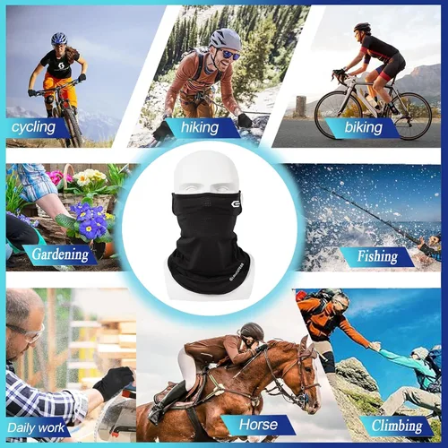 Miniatura 6 de Polaina de cuello para exteriores, protección solar, máscara facial, pasamontañas, pasamontañas para hombres y mujeres, bandana deportiva