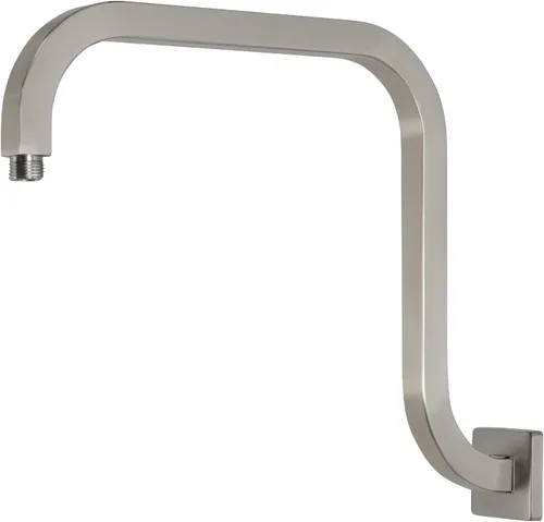 Miniatura 14 de PHASAT Brazo de ducha en forma de "S", brazo de ducha de 16.65 pulgadas de alto con brida, reemplazo de brazo de extensión de cabezal de ducha