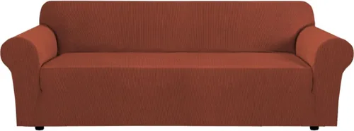 Miniatura 37 de H.VERSAILTEX Fundas elásticas para sofá, fundas de sofá para perros, fundas para sofá de 3 asientos con tela jacquard gruesa a cuadros con parte