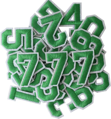 Miniatura 22 de GYGYL - 72 parches de letras y números para planchar, parches de letras blancas del alfabeto bordado de la A a la Z, apliques de números del 0 al 9