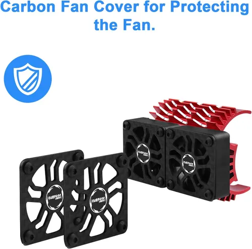 Miniatura 3 de Ventiladores de refrigeración para motor de automóvil a control remoto, superan el ventilador de motor RC de 1.181 in con disipador de calor