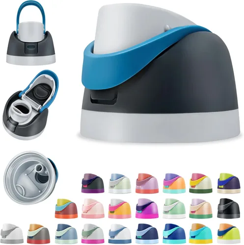 Miniatura 22 de Tapa de repuesto compatible con botella de agua Owala FreeSip a prueba de fugas, tapa abatible reutilizable, accesorio para vasos de 16 onzas, 24