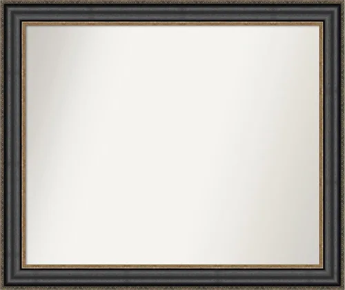 Miniatura 391 de Amanti Art Espejo personalizado, espejo de baño negro puente, espejo de pared o espejo de tocador de baño sobre el fregadero (26 x 26 pulgadas)